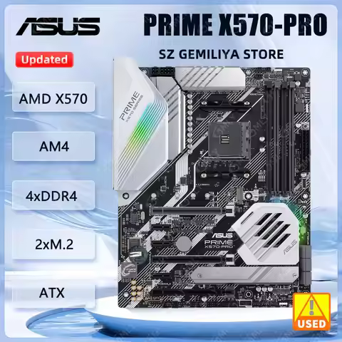 ASUS PRIME X570-PRO Motherboard AMD X570 AM4 DDR4 128GB M.2 support Ryzen 5300 Ryzen 5600 Ryzen 3700