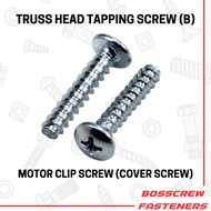 Zinc (White) - Truss Head Tapping Screw (Type B) (Motor Clip Screw) (Motor Cover Screw) (Skru Motor)