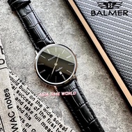 [Original] Balmer 1001G SS-4 Sapphire Men's Watch with Black Dial Black Genuine Leather | Official Warranty