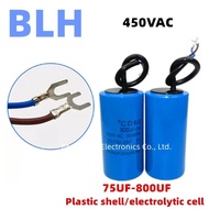 CD60 startup capacitor Plastic shell/electrolytic cell 450V 450VAC 75UF 100UF 150UF 200UF 250UF 300U