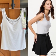 (New With Tags) Uniqlo Sleeveless Shirt With Bra Airism Fabric Gray size XS Bust 28-32 Length 19 Inc