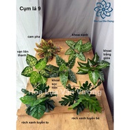 Fake Leaf Tree Clusters of 9 Leaves, Fake Tree with 9 Leaves in Many Models