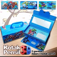 kotak pensil 3D/kotak pensil 3 tingkat 1 kotak