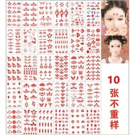 ALI🍒Bindi Ancient Costume Forehead Printing Hanfu Ancient Style Baby Tattoo Sticker Long-Lasting Children Red Dot Woman'