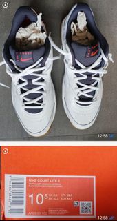 Nike Court Lite 2 White Laser Crimson Gridiron Men's Shoes