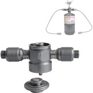 CAMPINGMOON 3 Outlet Camping Stove Adapter, Inlet: 16oz/1Lb Small Propane Tank, Outlet: EN417 Lindal