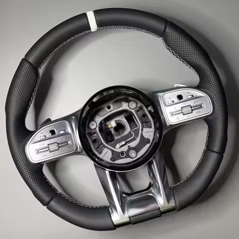Leather Carbon Fiber LED Steering Wheel Fit For Benz W211 W212 W213 W221 W463 W464 C217 W221 W222 W2
