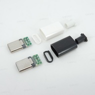 TYPE C USB 3.1 24 Pin Male Plug Welding Connector Adapter with Housing Type-C Charging Plugs Data Cable Accessories Repair  SG4B