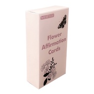 Flower Affirmation Cards English Motivational Floral Meaning Thickened White Card 60 Pieces DIY Game