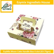 EzyMix 2pcs/pkt Moon Cake Handle Box 4 slot (63-75gm)
