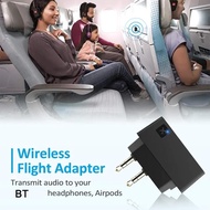 Bluetooth 5.0 Audio Transmitter Adapter Airline Flight Adapter A2DP Wireless for Airplane Flight Blu
