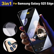 For Samsung Galaxy S25 Edge 5G HD Screen Protector 3 in 1 Full Coverage Tempered Glass For Samsung G