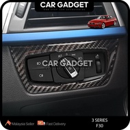 3 Series F30 F31 F34 F35 328i Car Headlight Switch Button Cover Trim Carbon 2013-2019 Car Gadget Car