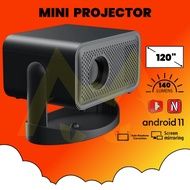 2025 A10 Plus Smart LED Projector Android 11 Dual WIFi Auto Focus Keystone Correction Mirror Screeni