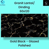 Granit lantai 60x120 Savona Gress Gold Black - Glazed Polish