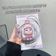 Purple Crying Girl Charger Protective Case Suitable for Apple 20W40W Shock-resistant Apple 17 Data C