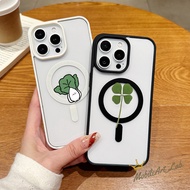 Untuk iphone 16 Sarung Telefon 11 12 13 14 15 Pro Max Casing Sawi Kartun xr xs Max 7 8 Plus Jelas Ke