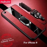 NUBULA untuk Apple iPhone 8 Phone Casing PU Leather Protective Case Soft Edge iPhone 8 Shockproof Co