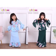 RAYA 2021 Baju Baby blue Maroon Peplum kurung budak perempuan | Malay traditional wear clothes baby girl kids