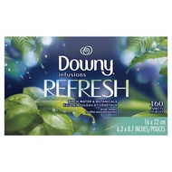 Downy Infusions Fabric Softener Dryer Sheets, Refresh, Birch Water & Botanicals 160 count