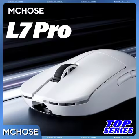 Official MCHOSE L7 Pro Wireless Gaming Mouse PAW3395 E-Sport Sensor Optical Switch TOPSPEED 8K Polli