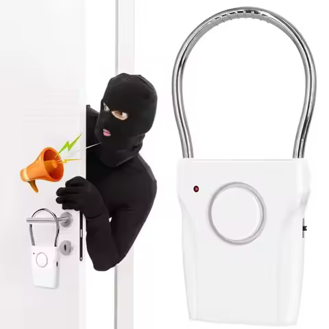 Door Handle Alarm 110dB Door Security Alarm with Adjustable Settings Alarm Equipment Battery Operate