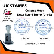 I Stamp Dater Cop Custom made Un-ink Dater Stamp  T4224/12 / T5024/12