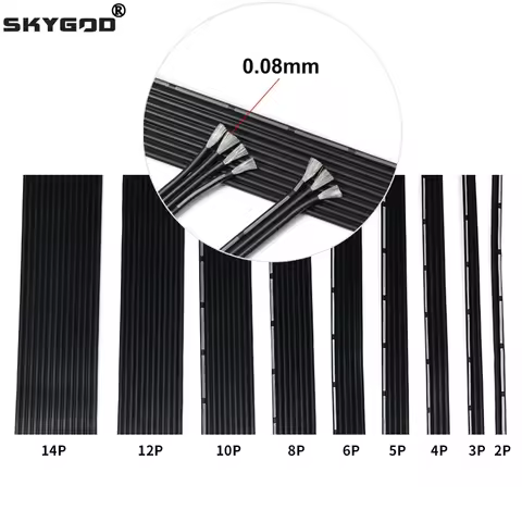 1~50m Silicone Parallel Wire 2P 4P 6P 8P 10P Multi-core 30 28 26 24 22 20AWG High Temperature Resist