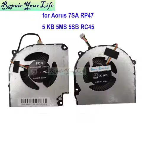 Notebook Cooler CPU GPU Fan for Aorus 7 SA RP47 5 KB SB MB RC45 5KB 5MB 5SB Gaming Laptop Cooling Fa