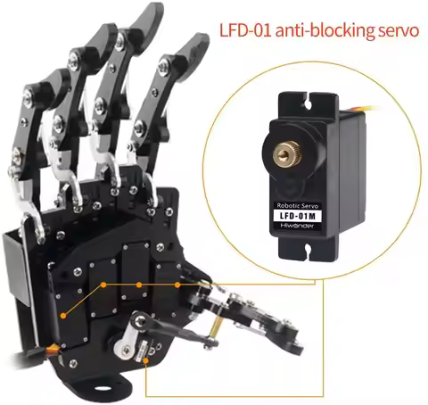 Hiwonder Bionic Robotic Mechanical Arm Robot Hand Five Fingers Can Move DIY Programming Toys