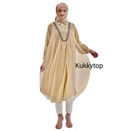 Kukky Top Gamis Tille Women's Tunic Kinaya Fashion Muslim Import Latest Korean Style Latest 13548