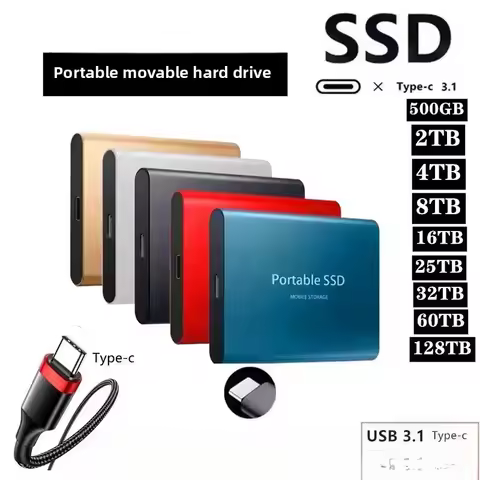 SSD Mobile Hard Disk 16TB 8TB 4TB 2TB USB3.0 High Speed Mobile Solid State Drive