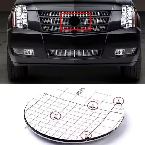 14.5cm Emblem For Cadillac Escalade Grille Sticker Front Net Emblem For Cadillac Escalade 2007-2014