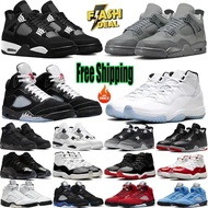 7YSL Free Shipping 4 5 Basketball Shoes For Men Women 5s 11s Sneakers White thunder Bred Cool Grey M