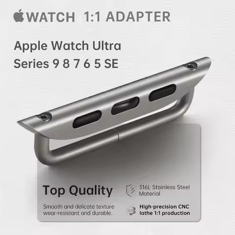Top Quality, 2pcs Apple Watch Ultra Band Adapter, For 49mm 45mm 44mm 41mm Apple Watch Strap Stainles