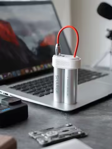 SHARGE Pouch Mini Baker White Mobile Power Bank 10000mAh 30W Aluminum Alloy Fast Charging Power Supp