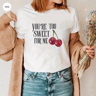 Hozier Summer Fashion Shirt You're Too Sweet For Me Cherry Aesthetic Hozier Merch Uni Aesthetic Patt
