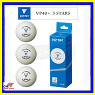 VICTAS BALL VP40+ 3 Stars (3 pcs) - Table Tennis Ball ITTF Approved TABLE TENNIS BALL BOLA PING PONG