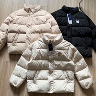 韓國預訂 3色可選 MLB NY YANKEES 刺繡logo 拼色立領防水羽絨外套