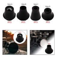 [Simhoa21] 3 Pieces Drum Feet Slipcover Bass Drum Stand Feet Cover Parts Drum Set Accessories Anti S