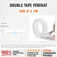 Double Tape Transparent Versatile No Trace 300x3 x 0.1 cm