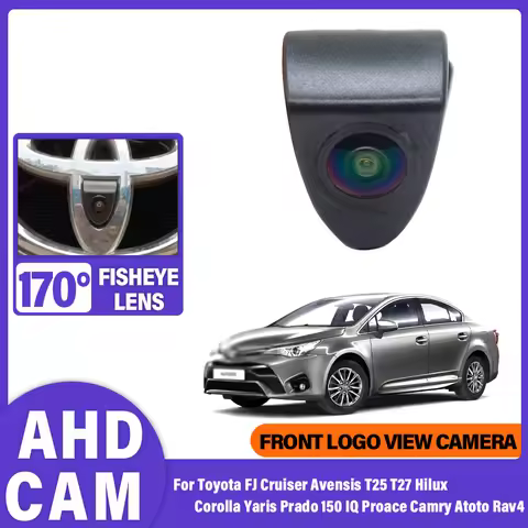 AHD HD Car Front View Camera For Toyota FJ Cruiser Avensis T25 T27 Hilux Corolla Yaris Prado 150 IQ 