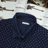 KEMEJA Original GU Second Long Sleeve Flannel Shirt Size L - FLPGU003L