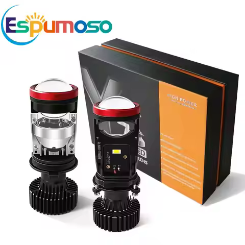 Y7D H4 LED Projector Mini Lens Auto H4 LED Headlight Bulbs Kit Conversion High Beam Low Beam 120W Tu