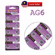 TIANQIU 1Pack-10pcs AG6 LR920 371 SR920 171 Cell Coin Button Alkaline Calculator Battery Watch Clock