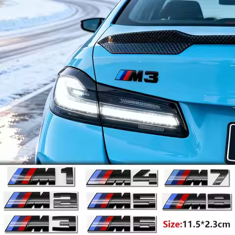 3D ABS Car Trunk Lid Sticker BMW M Emblem for M1 M2 M3 M4 M5 M6 M7 M8 E46 E36 E34 F10 E90 F30 E60 E5