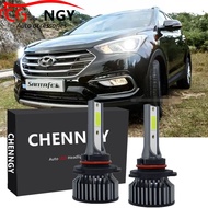For Hyundai Santa Fe (DM) 3rd Gen 2013-2019 (Headlight Lamp Bulbs) - 2pc SDDF DGHH LED White 6000K B