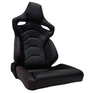 SSCUS SPORT SEAT UNIQ BLACK COLOR FOR ALL CAR 1SET KIRI KANAN PU LEATHER