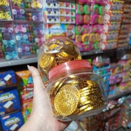 GOLD-SHAPED COIN CHOCOLATE BAR 1 JAR 60pcs @276gram