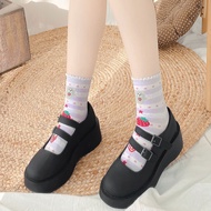 Original Homemade Cute Bear Socks Tube Socks jk Uniform Socks Sweet Taro Purple Socks lolita lolita 